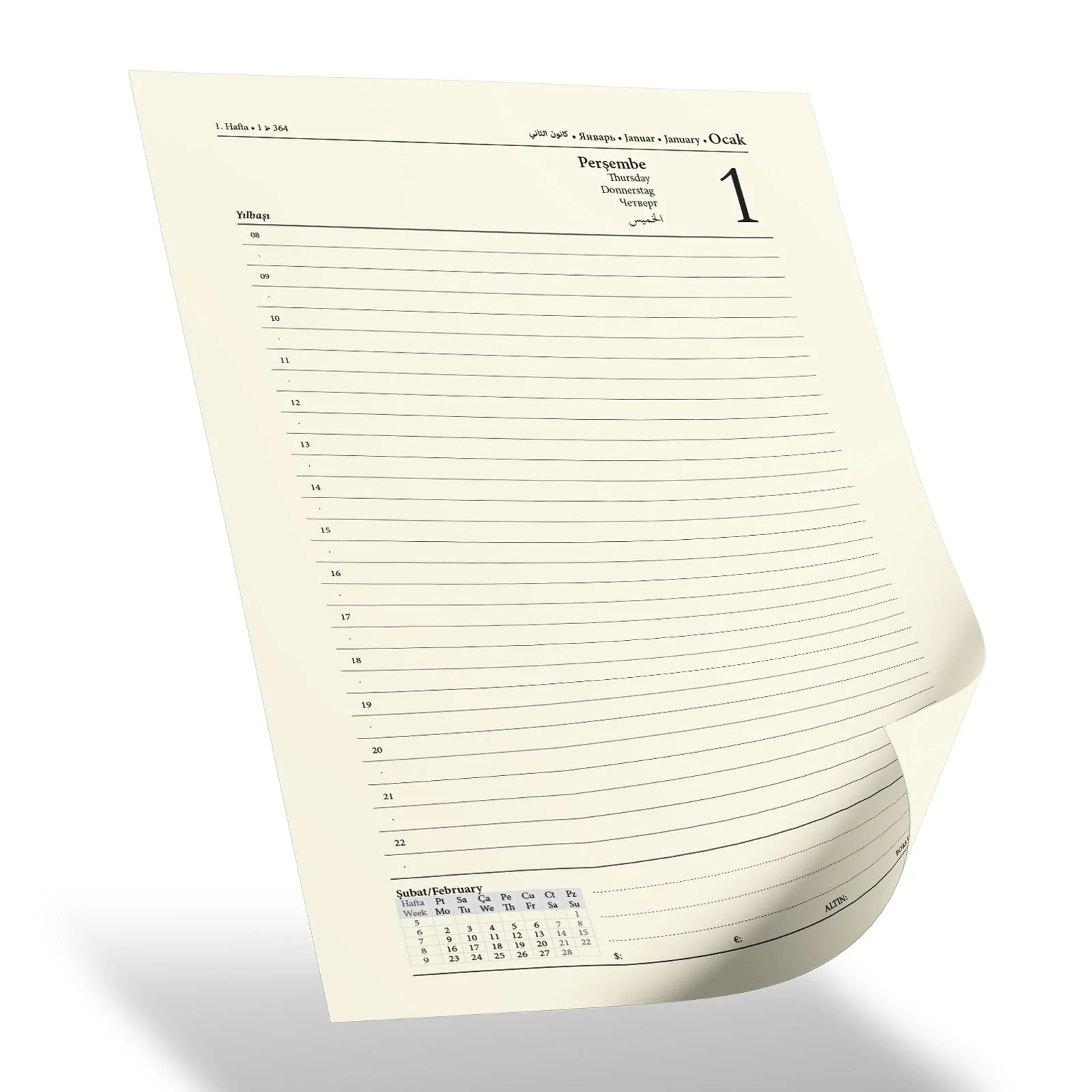 İvedik Spiralli Tarihli Ajanda (17x24 cm) – görsel 2